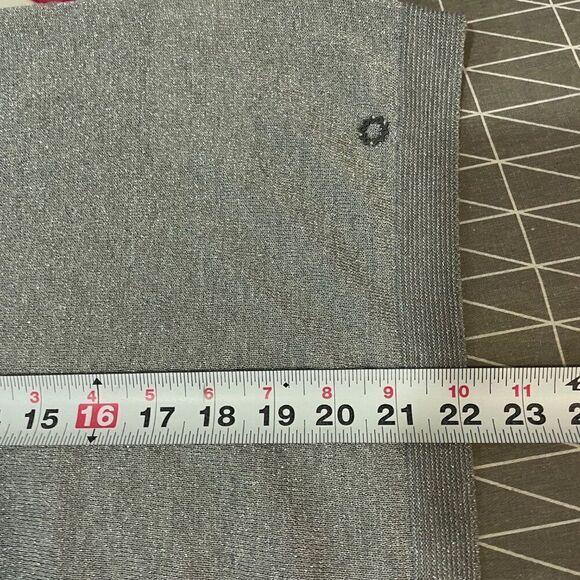 Vintage NUMPH Gray Silver Threads Oversized Top Drop shoulder sleeves less sz XS - Picture 6 of 8